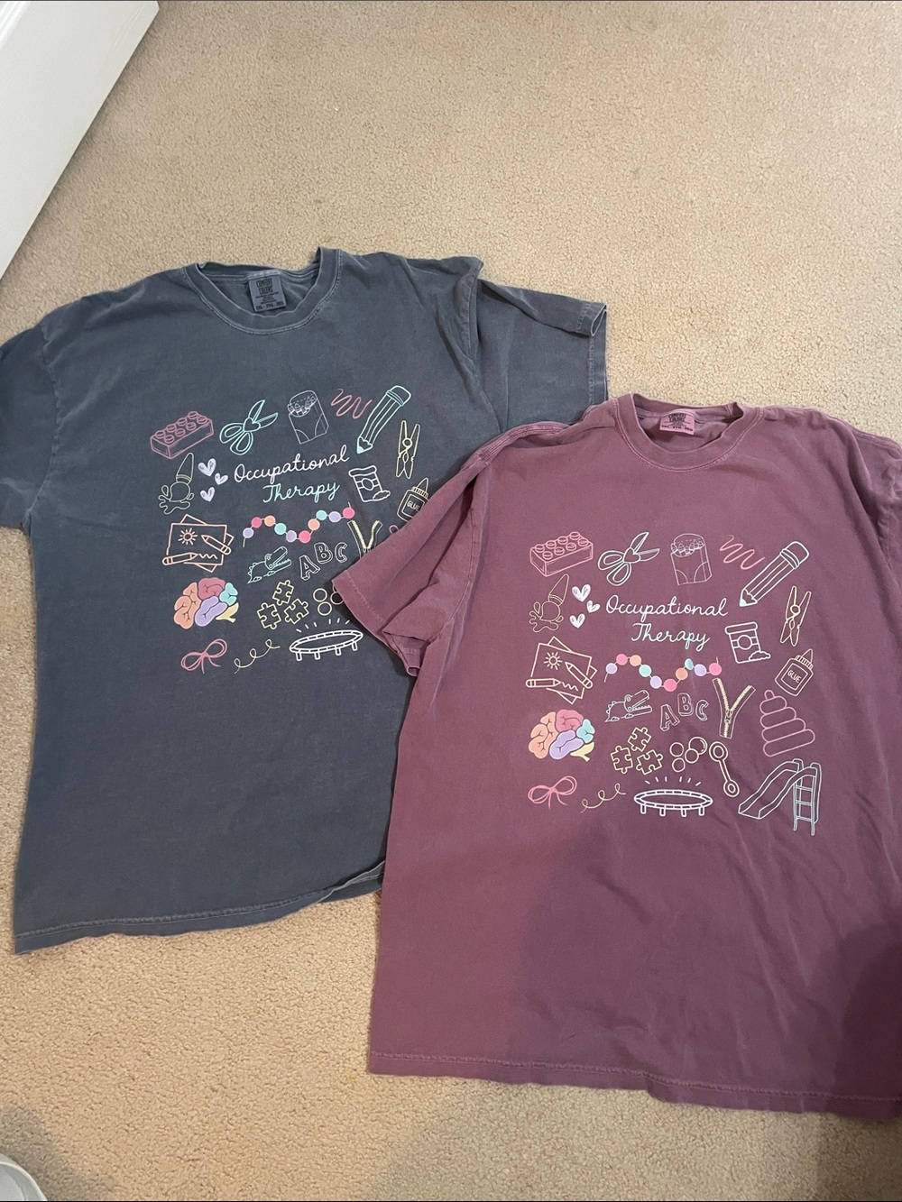 Occupational Therapy Comfort Colors Tees 2XL - Lot of 2